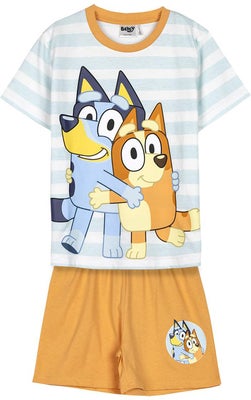 Bluey Pysjamas, Lyseblå/Oransje