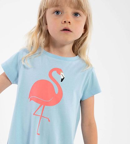 DYR-Cph Kleid - Tierisch munter - Baby Blue Flamingo