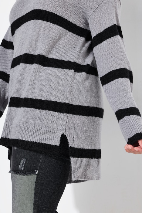 Pullover, oversized, Ringel, Langarm