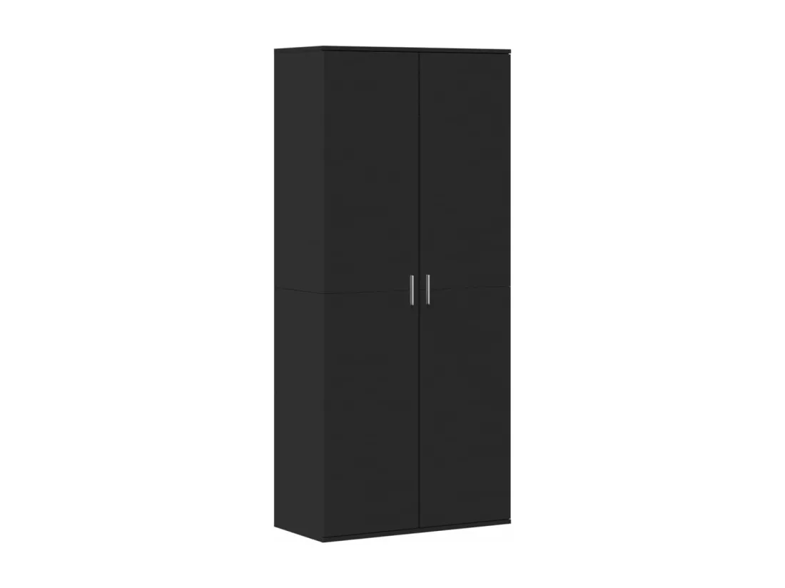 Armoire à chaussures Noir 80x39x178 cm Bois d'ingénierie