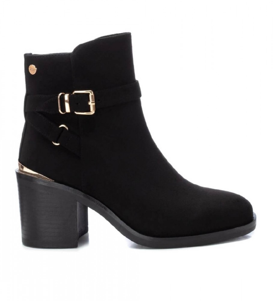 Botas de cano curto Xti 141735 pretas - Altura do salto: 7 cm -