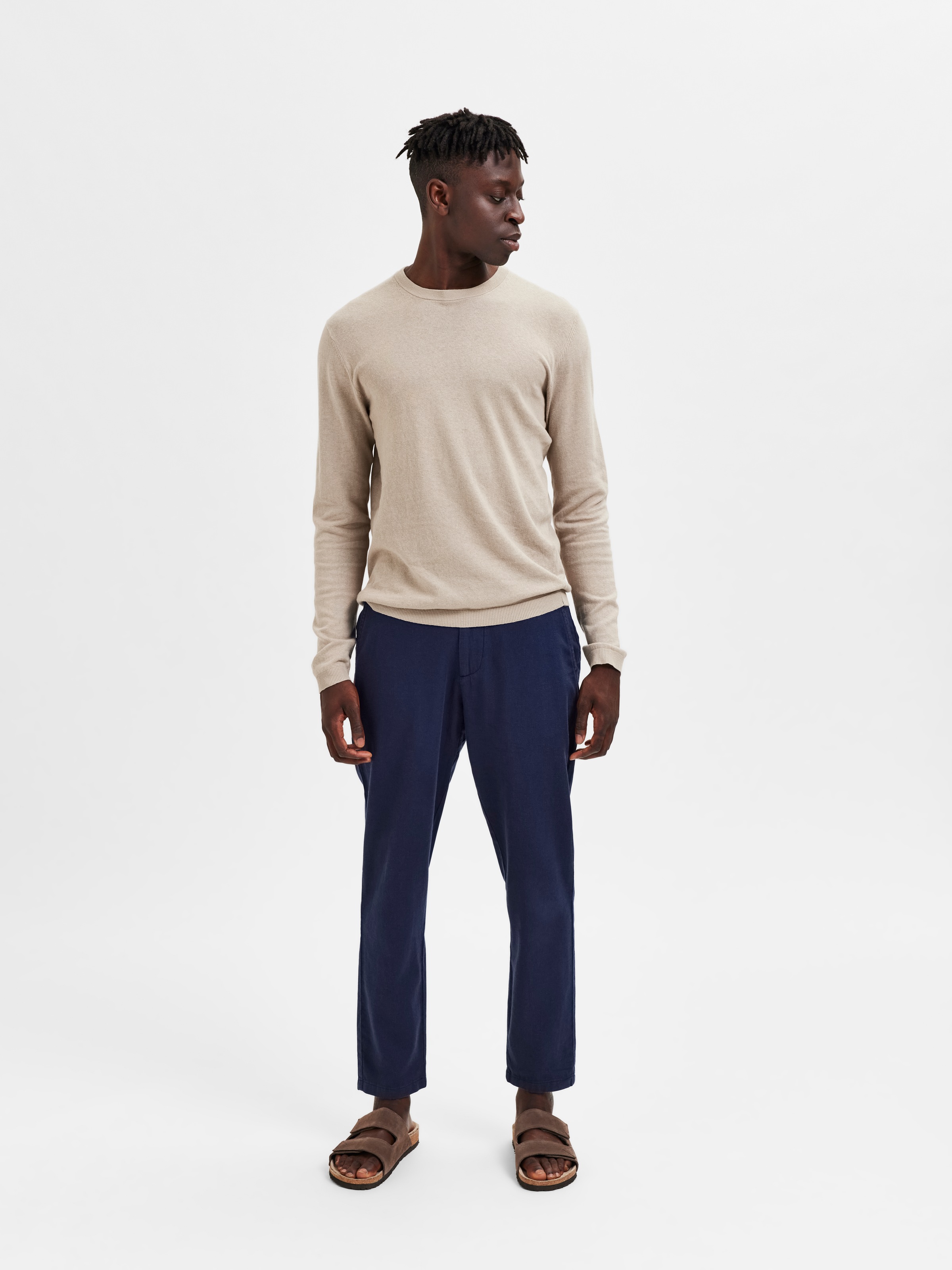 SELECTED HOMME Chinohose »SLH172-SLIMTAPE BRODY LINEN PANT NOOS«  mit Leinen