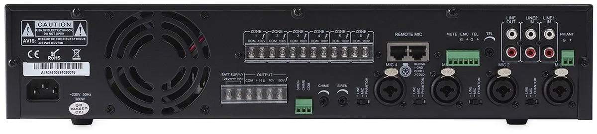 Artsound MX-2406M Amplis 100 volts