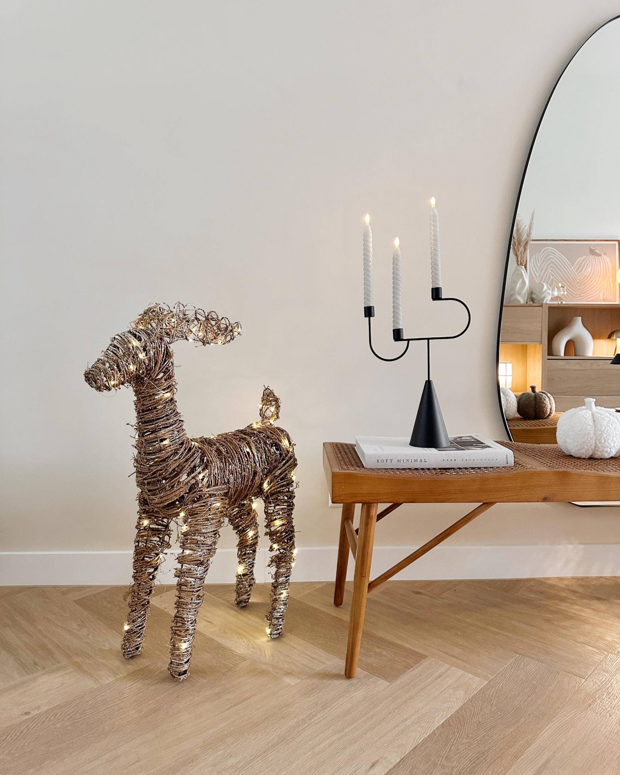 Kerstdecoratie LED GRINDAVIK Rendier 97 cm Natuurlijk