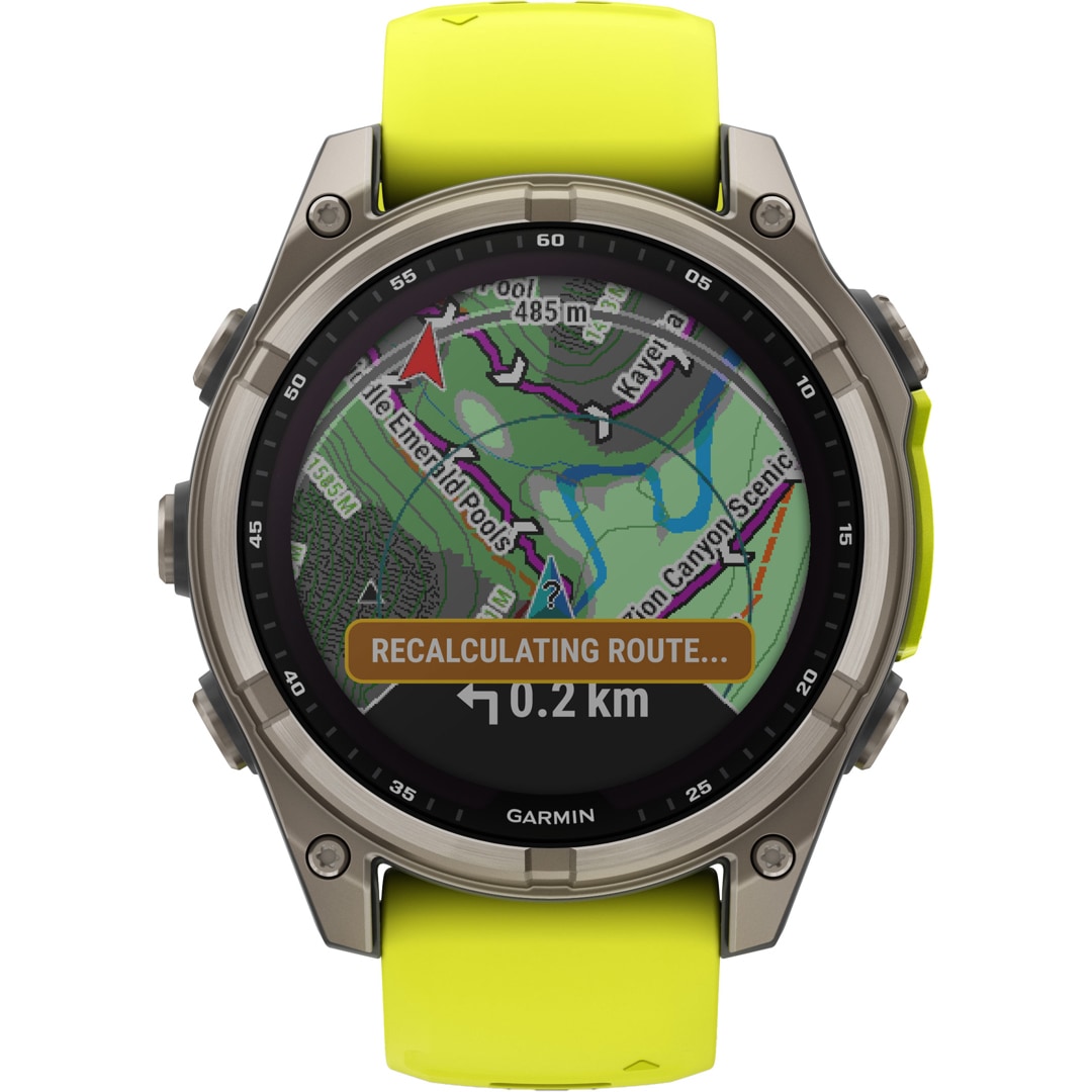 Garmin Fenix 8 - 47mm SOLAR Sapphire Graphit / Gelb