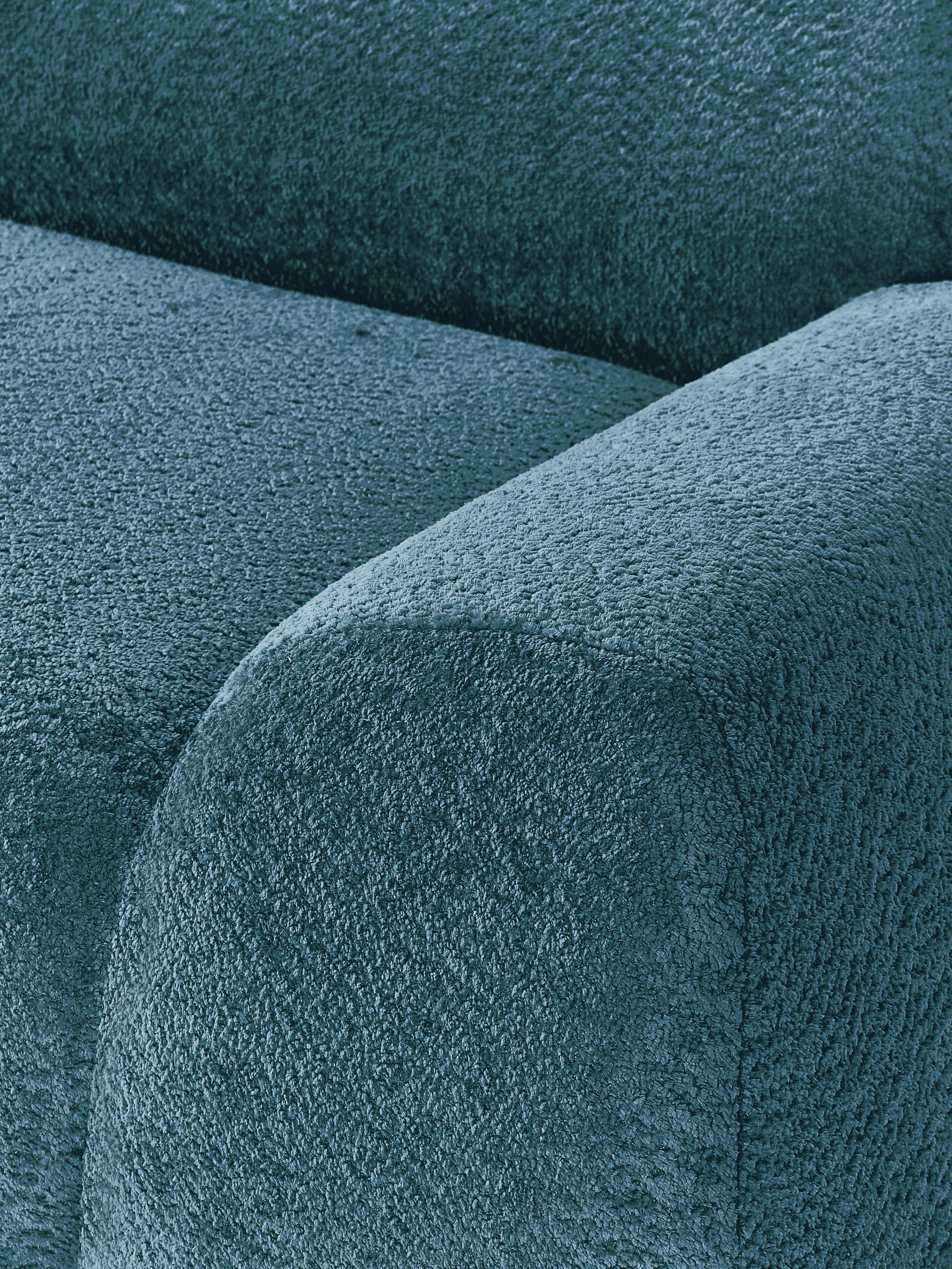 Modulaire hoekbank Wolke (4-zits) van teddy bouclé