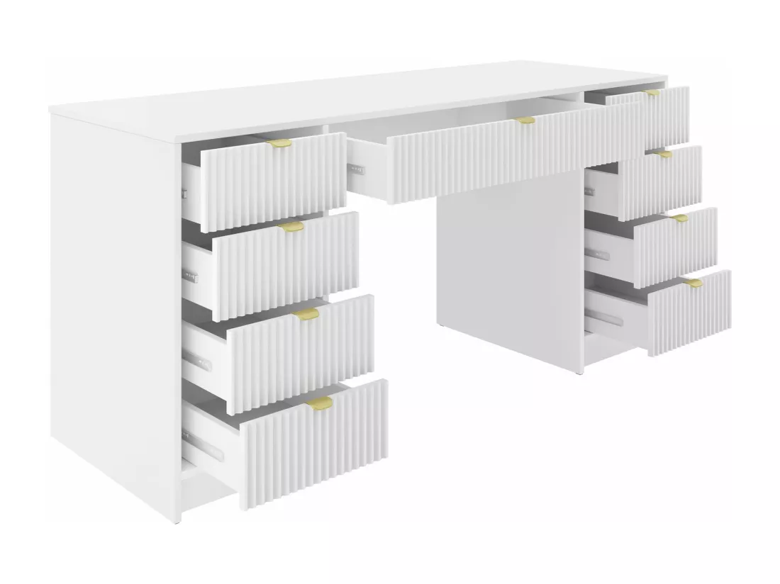 Bureau Comfivo Larmire 110, Avec tiroirs, 76x154x55cm, Noir