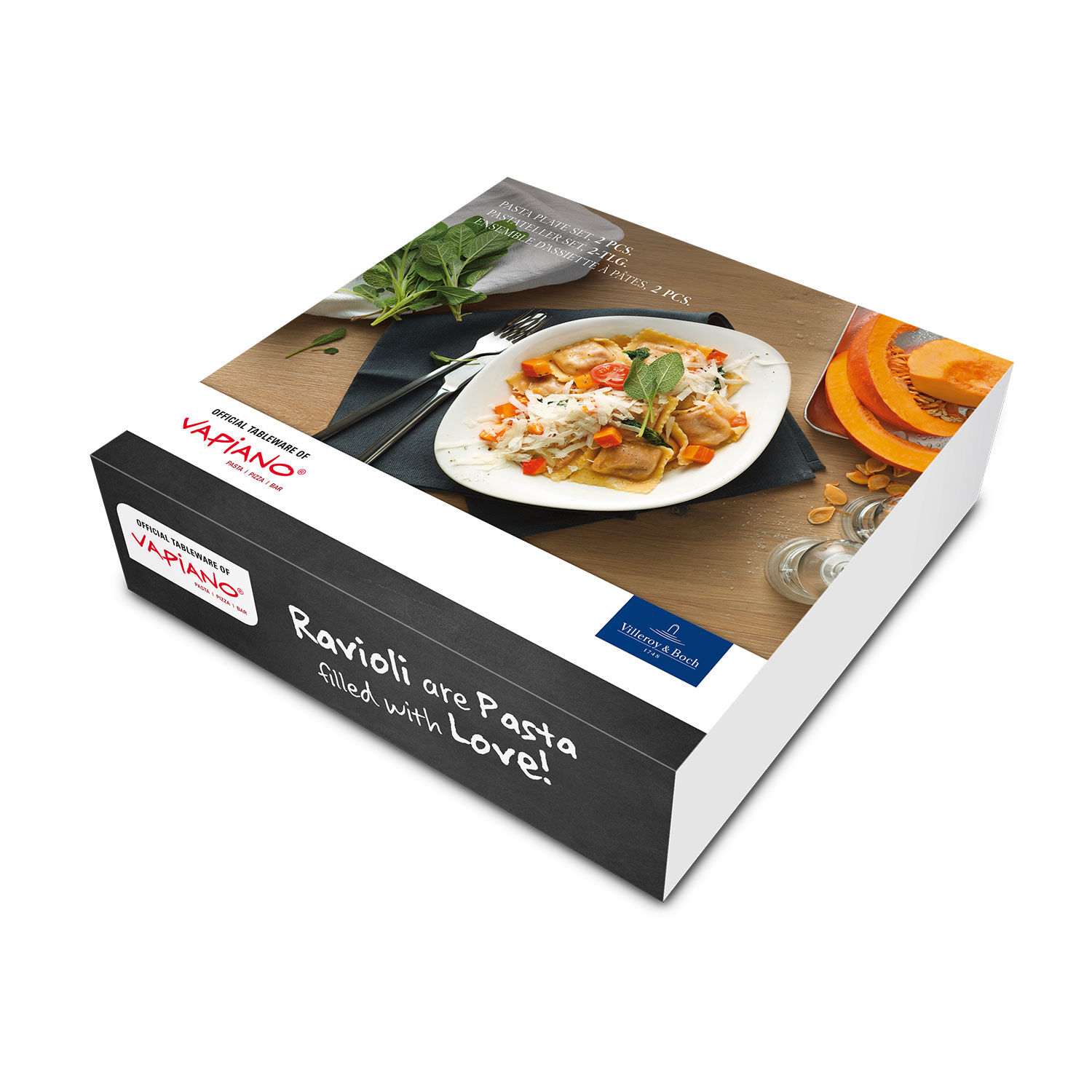 Vapiano Pasta bowl White, 9.9'' x 8'', Premium Porcelain