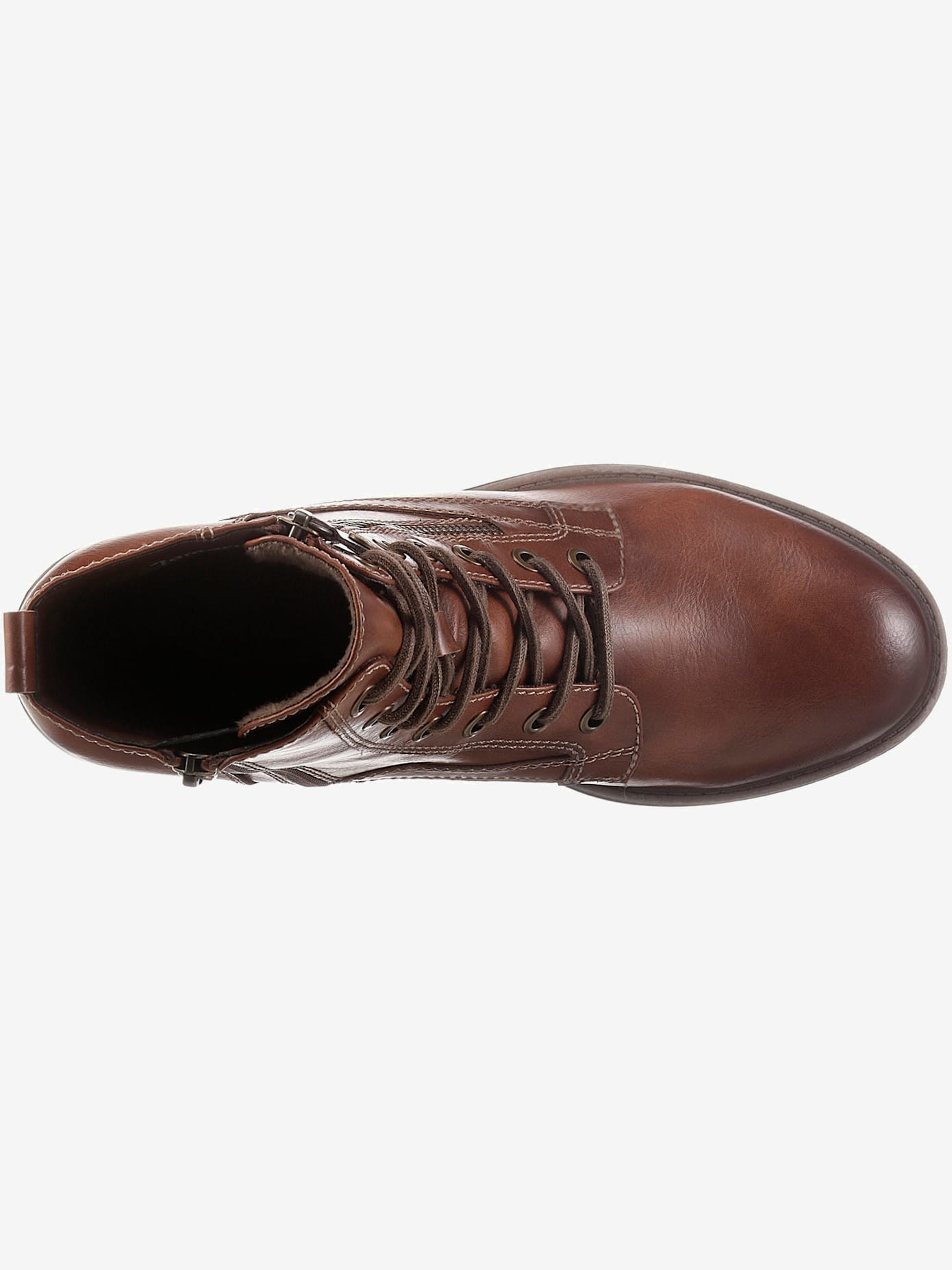 Bottines à lacets laçage et glissière
