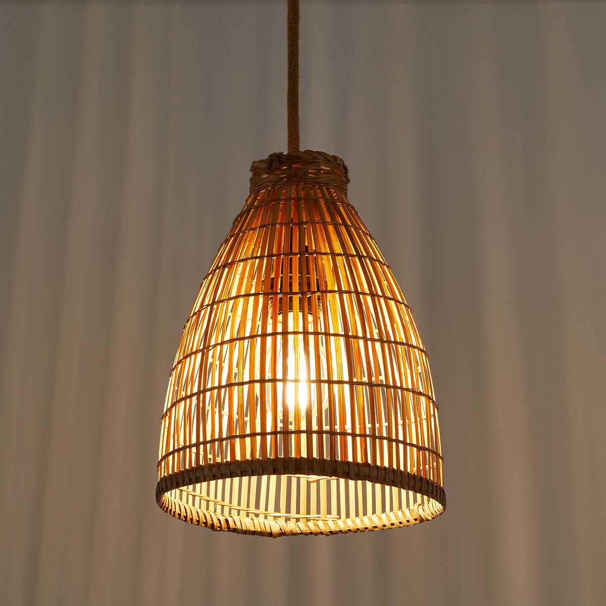 LA REDOUTE INTERIEURS<br>Luminária pendente em bambu Ø20 cm, Aleandro