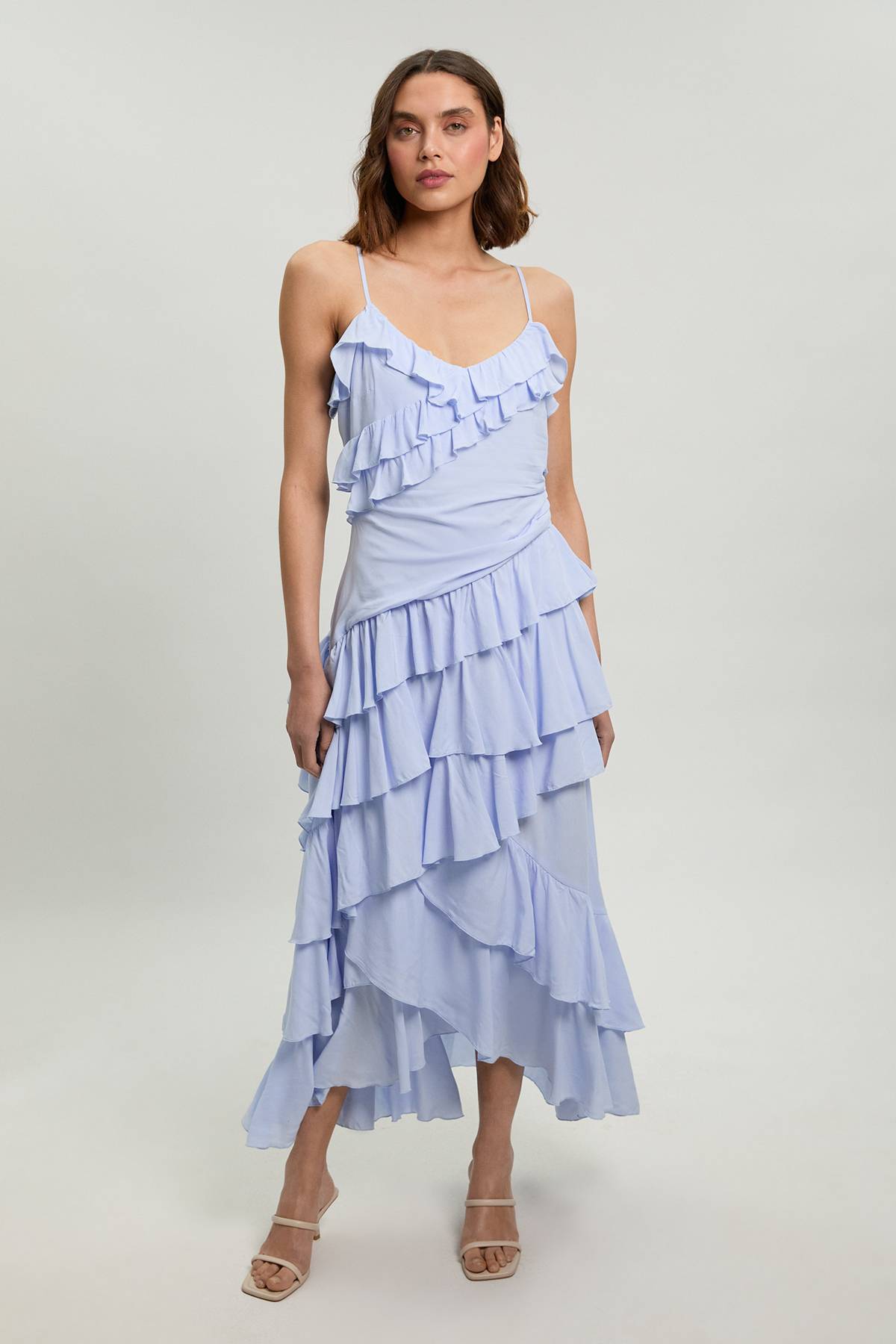 KarenMillen Robe Maxi En Viscose À Détails De Volants
