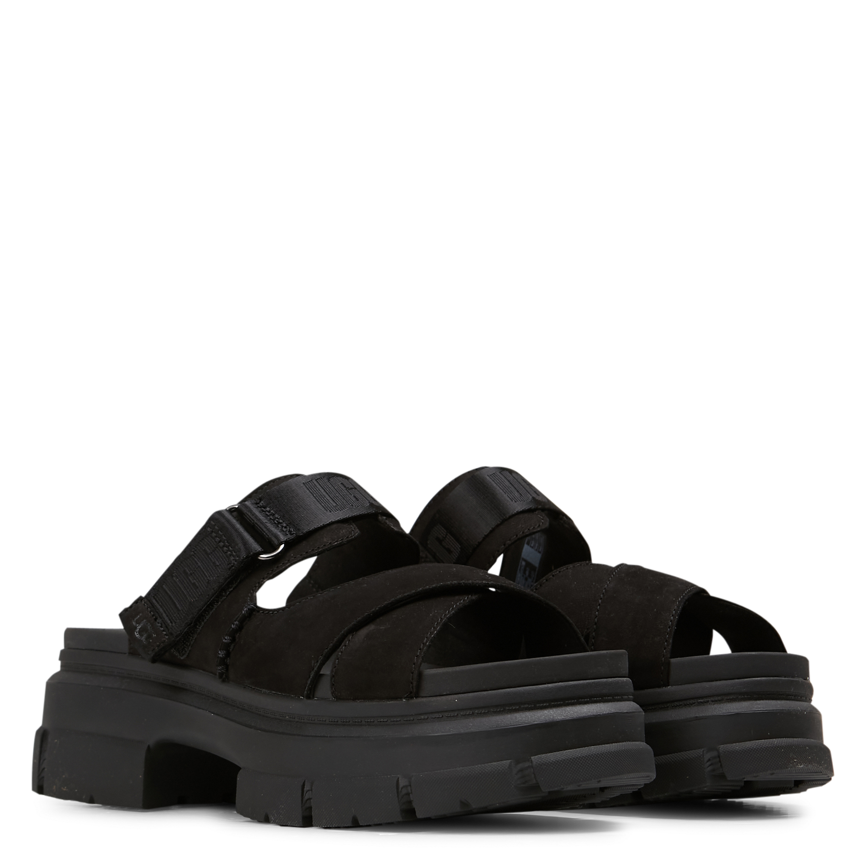 ASHTON - Mules à plateforme en cuir| Noir