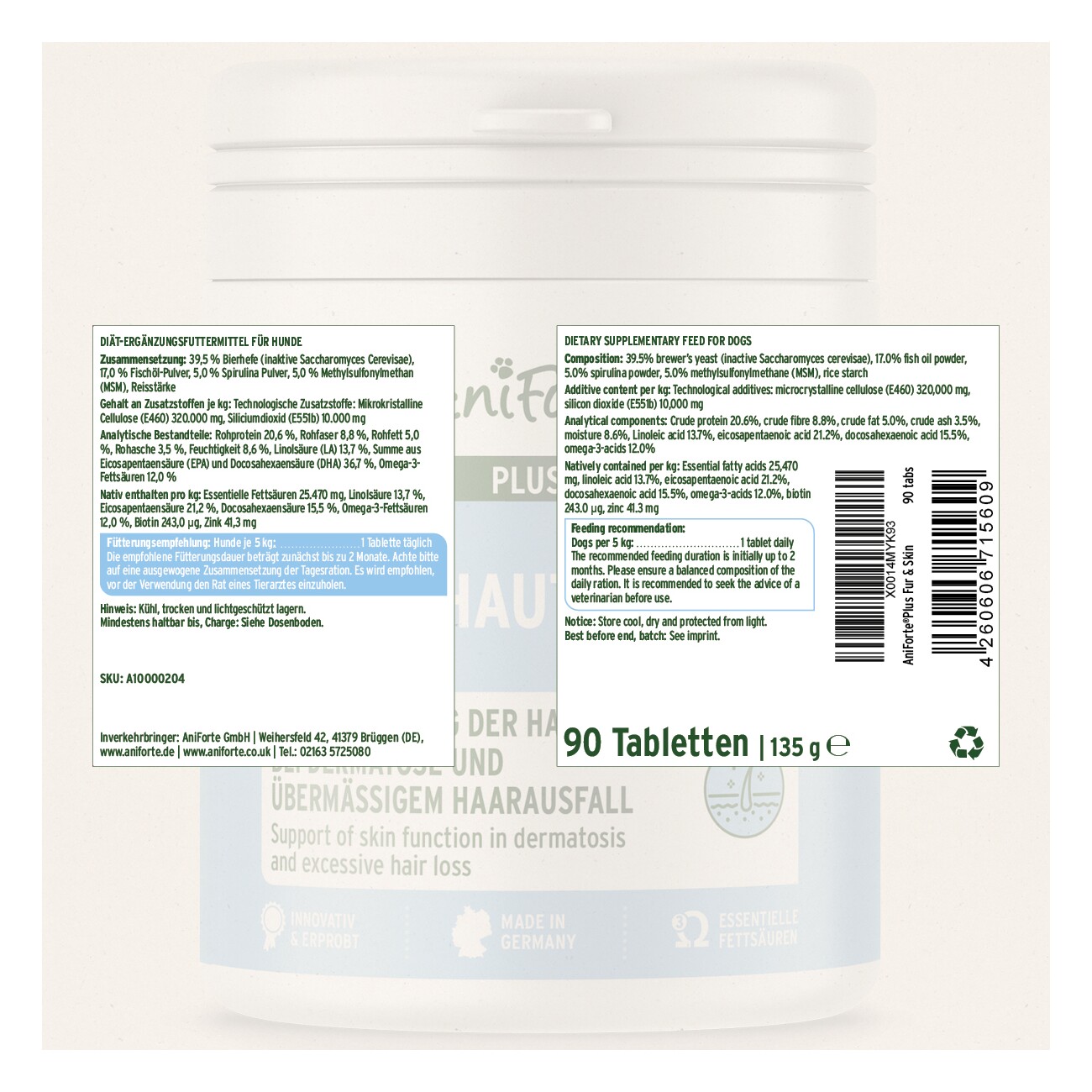 AniForte Plus Fell & Haut 90 Tabletten