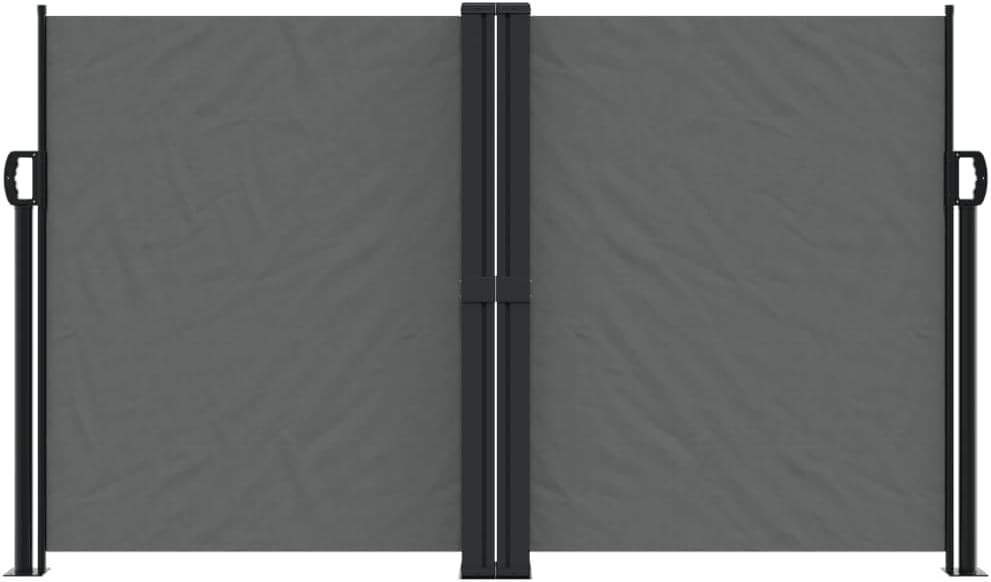 vidaXL Seitenmarkise, Sichtschutz Ausziehbar, Windschutz Sonnenschutz für Garten Balkon Terrasse, Seitenrollo Seitenwandmarkise, Anthrazit 140x600cm