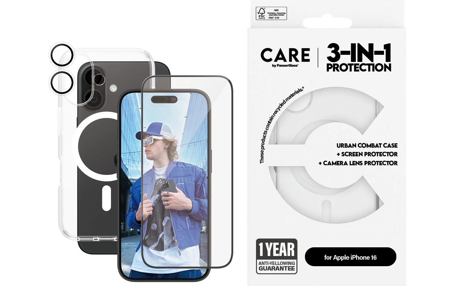 B1337+2861+1285PanzerGlass B1337+2861+1285 Display-/Rückseitenschutz für Smartphones Klare Bildschirmschutzfolie Apple 1 Stück(e)