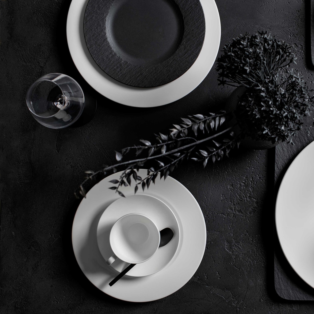 Villeroy & Boch Geschirr-Set »Manufacture Rock« Made in Germany, Fine China Porzellan