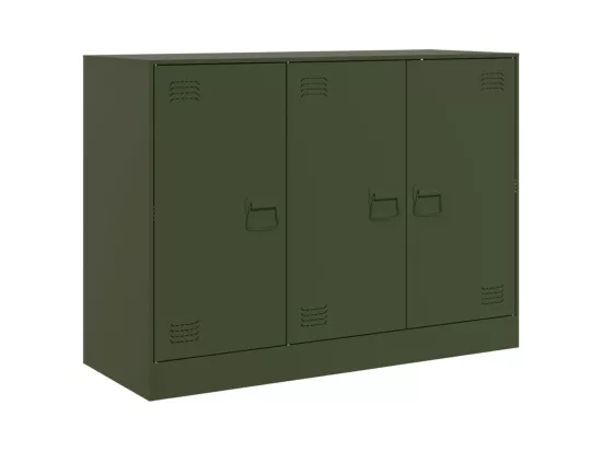 Buffet vert olive 99x39x73 cm acier