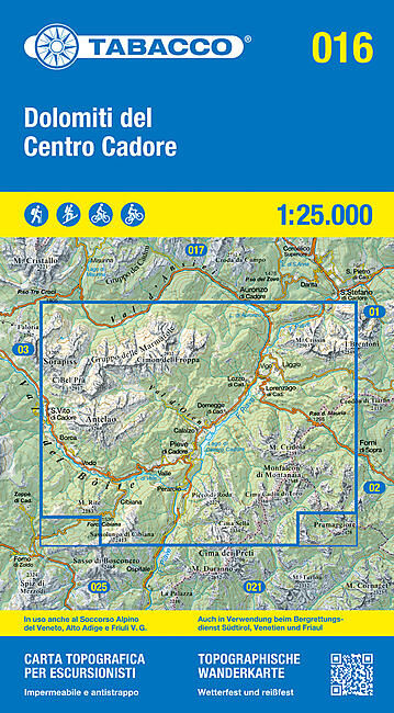 TABACCO - 16 DOLOMITI CENTRO CADORE 1 25 000