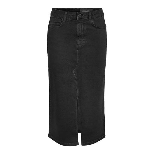 Noisy May Kath Midi Nederdel, Black Denim, L