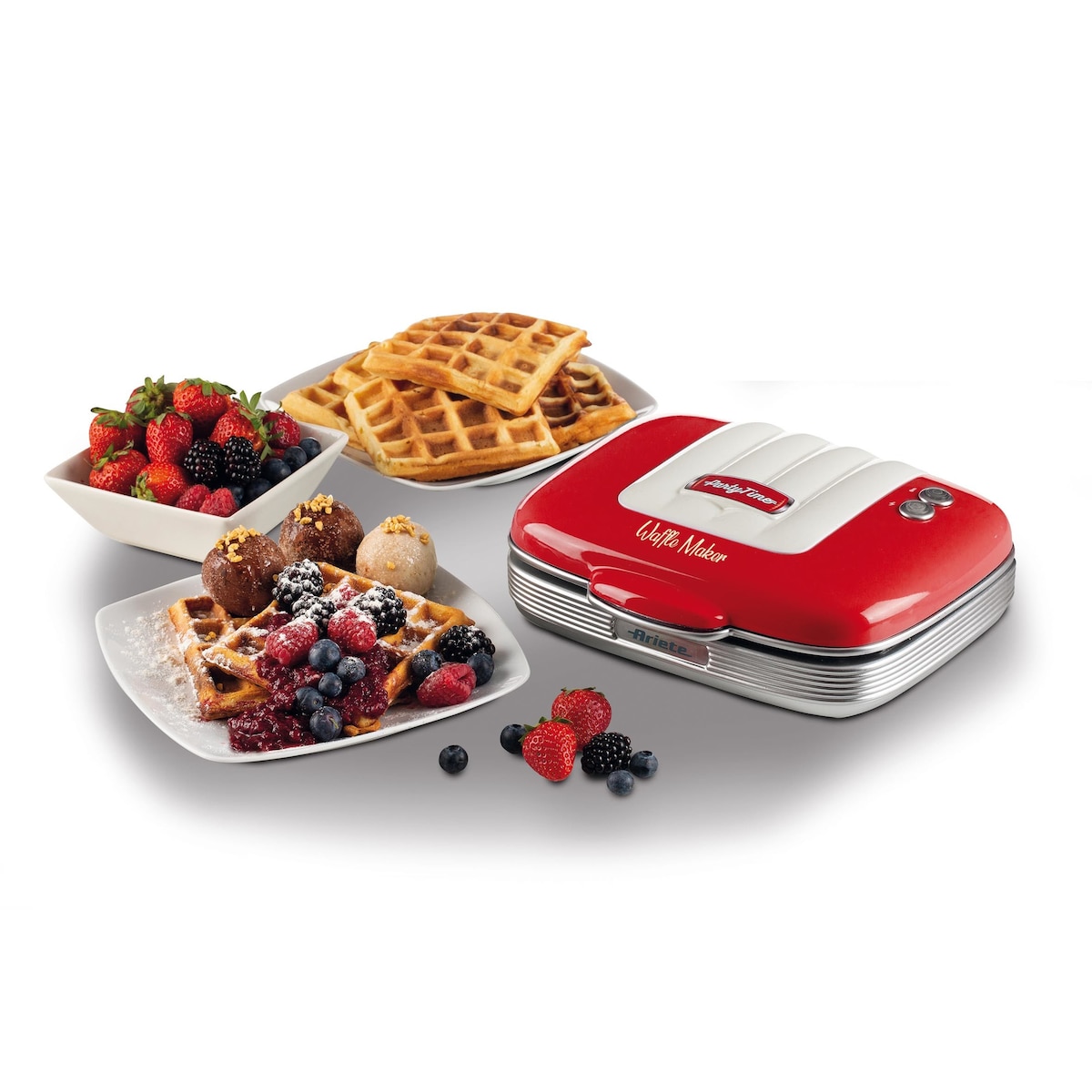Party Time waffle maker Red