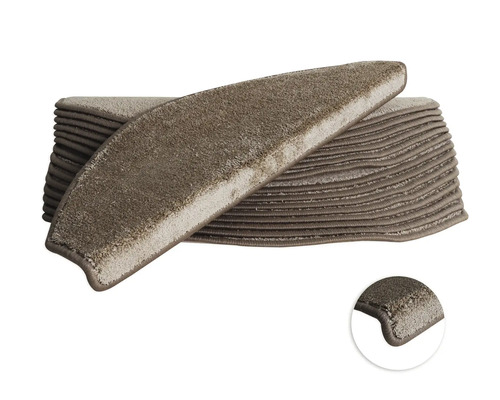 Traptredeset Sweet beige halfrond 28x65 cm 15-delig