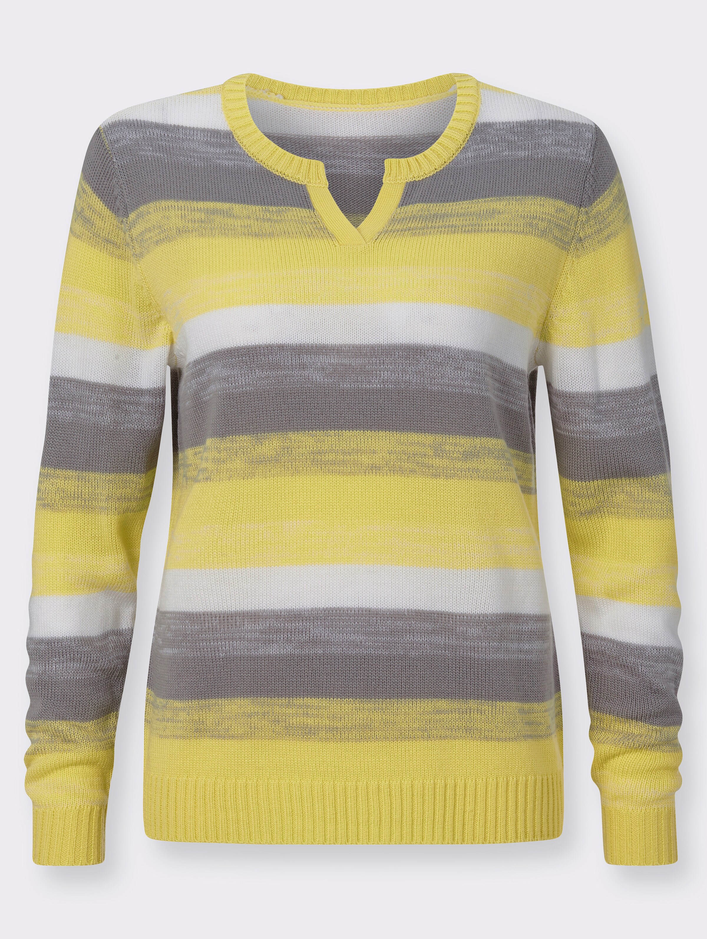 Langarm-Pullover im Streifen-Dessin