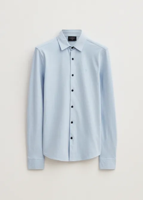 Overhemd pique stretch blauw (BLW.LME)