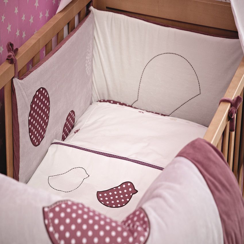 Set 2 draps housse berceau en jersey de coton 40x80 cm - Rose