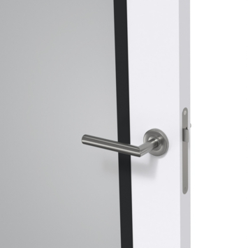 Arne & Bodil binnendeur ABD500 rook glas - extra wit afgelakt - glaslat diep zwart