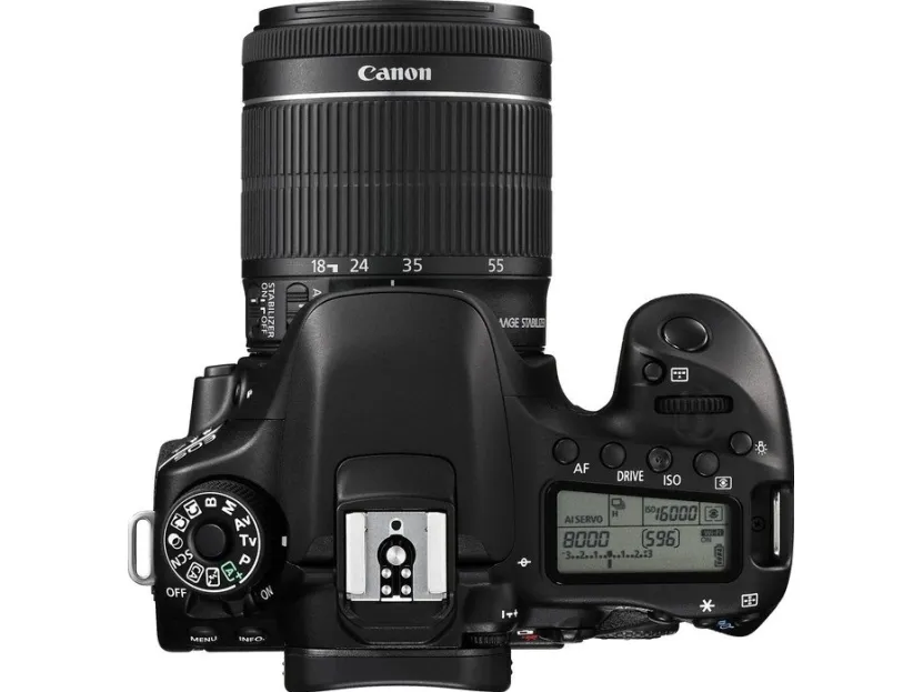 Canon EOS 80D - Digitalkamera - SLR - 24.2 MP - APS-C - 1080p / 60 fps - 3x optisk zoom EF-S 18-55 mm IS STM objektiv - Wireless LAN, NFC