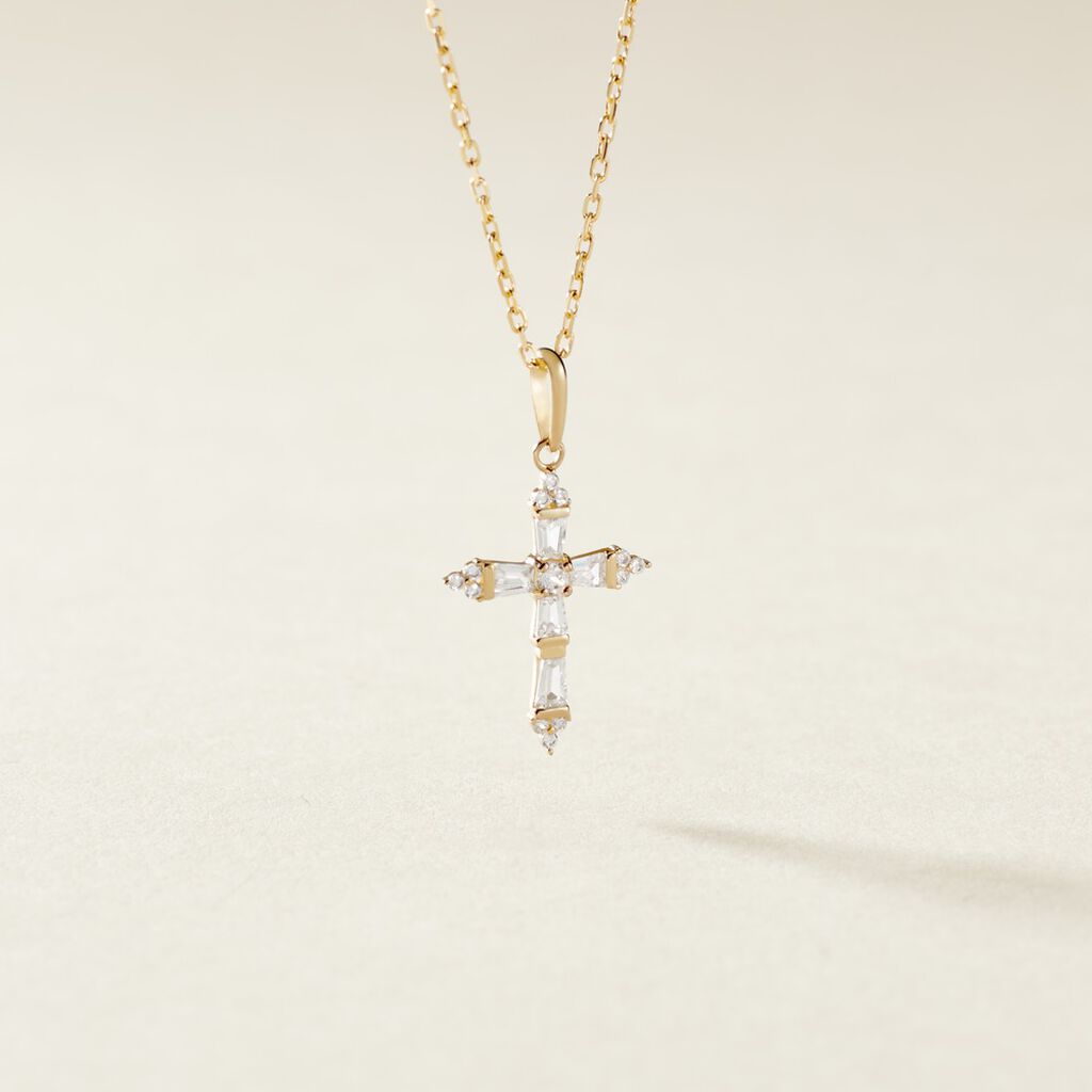 Pendentif Or Jaune Neottie Oxydes
