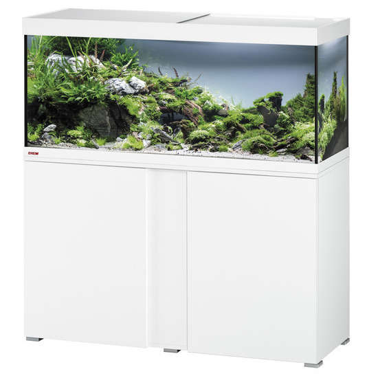 Aquarium avec meuble Vivaline en bois blanc - 240 litres
