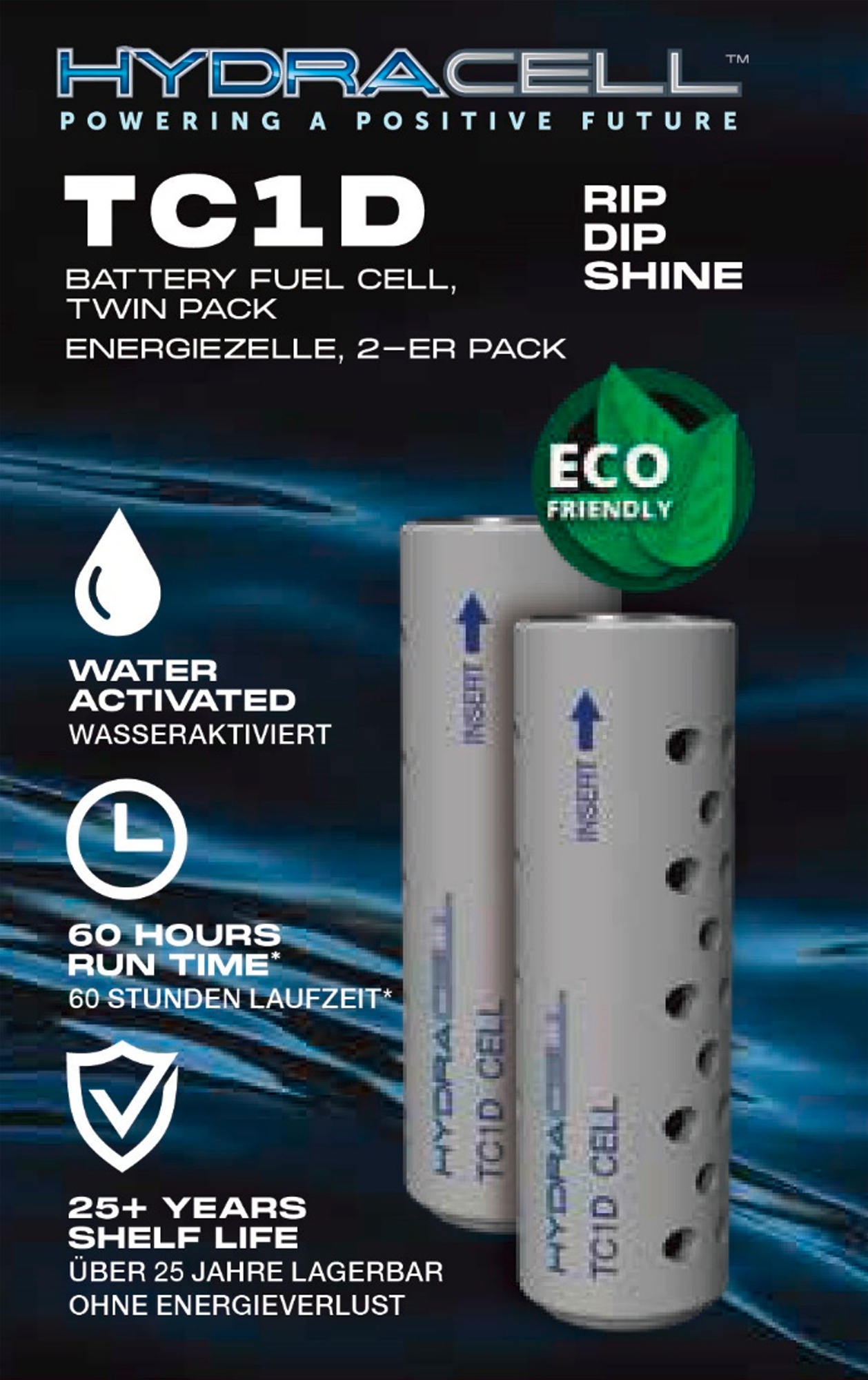 HydraCell TC1D Energiezelle zu AquaFlash   AquaTac