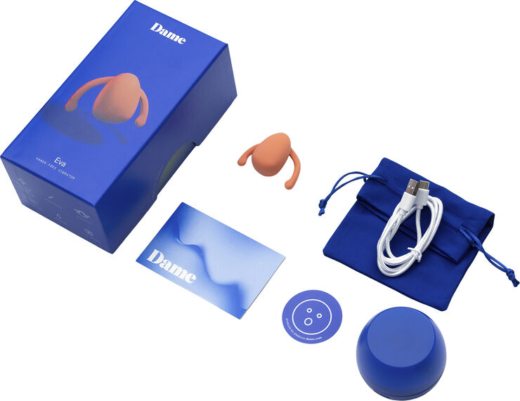 Dame Products DAME - EVA LL COUPLES VIBRATOR PAPAYA Orange