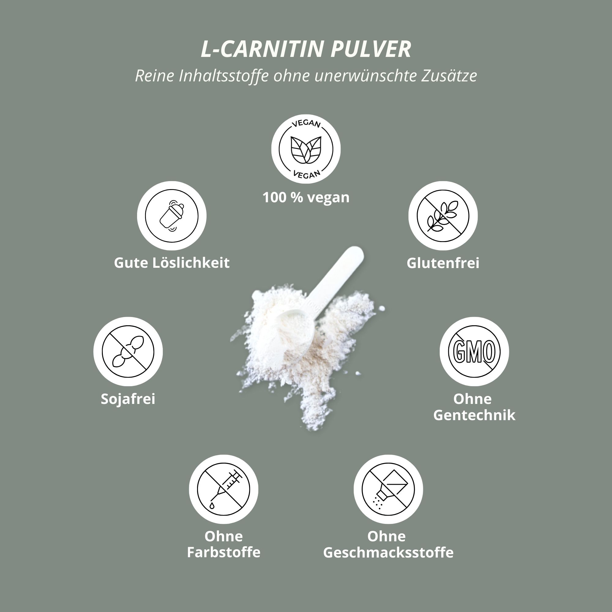 Nutri+ L-Carnitin Pulver 250g (Carnipure®)