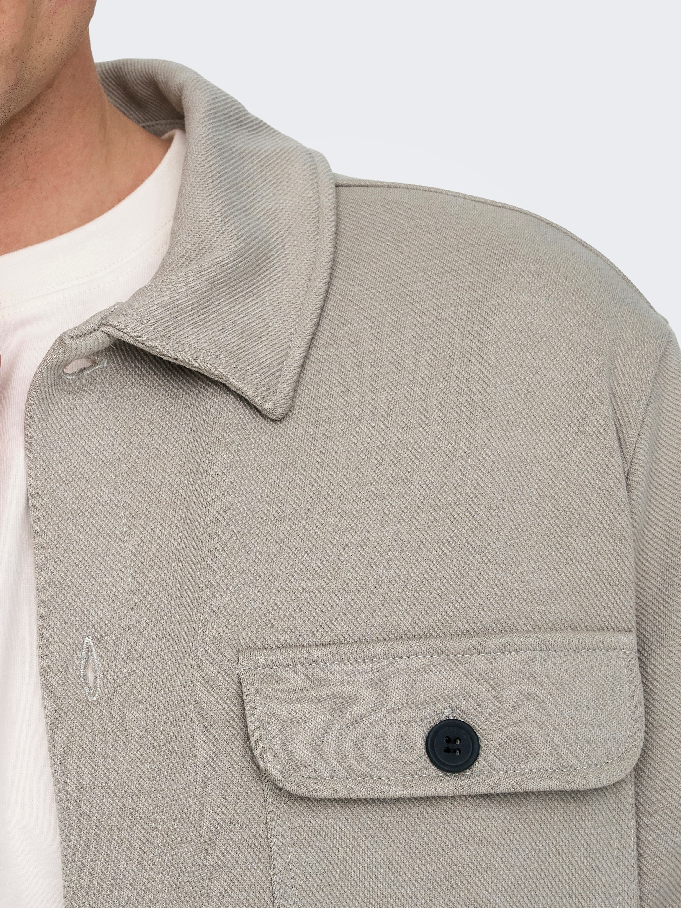 ONLY & SONS Langarmhemd »ONSNEWKODYL OVERSHIRT SWEAT NOOS«