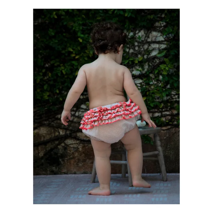 Petite Lucette Bloomer à Carreaux Matières Recyclées Dan | Rose pâle