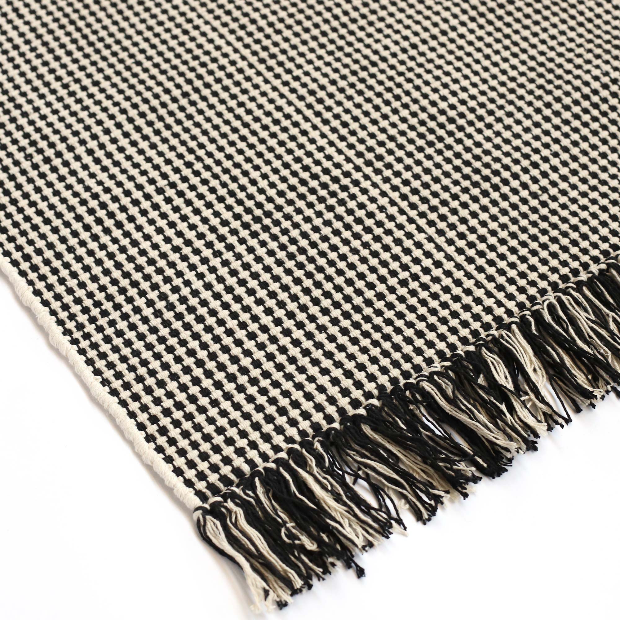Mini-Rug 'Lelex' schwarz-weiß, B 90 cm, L 60 cm von fischer's lagerhaus