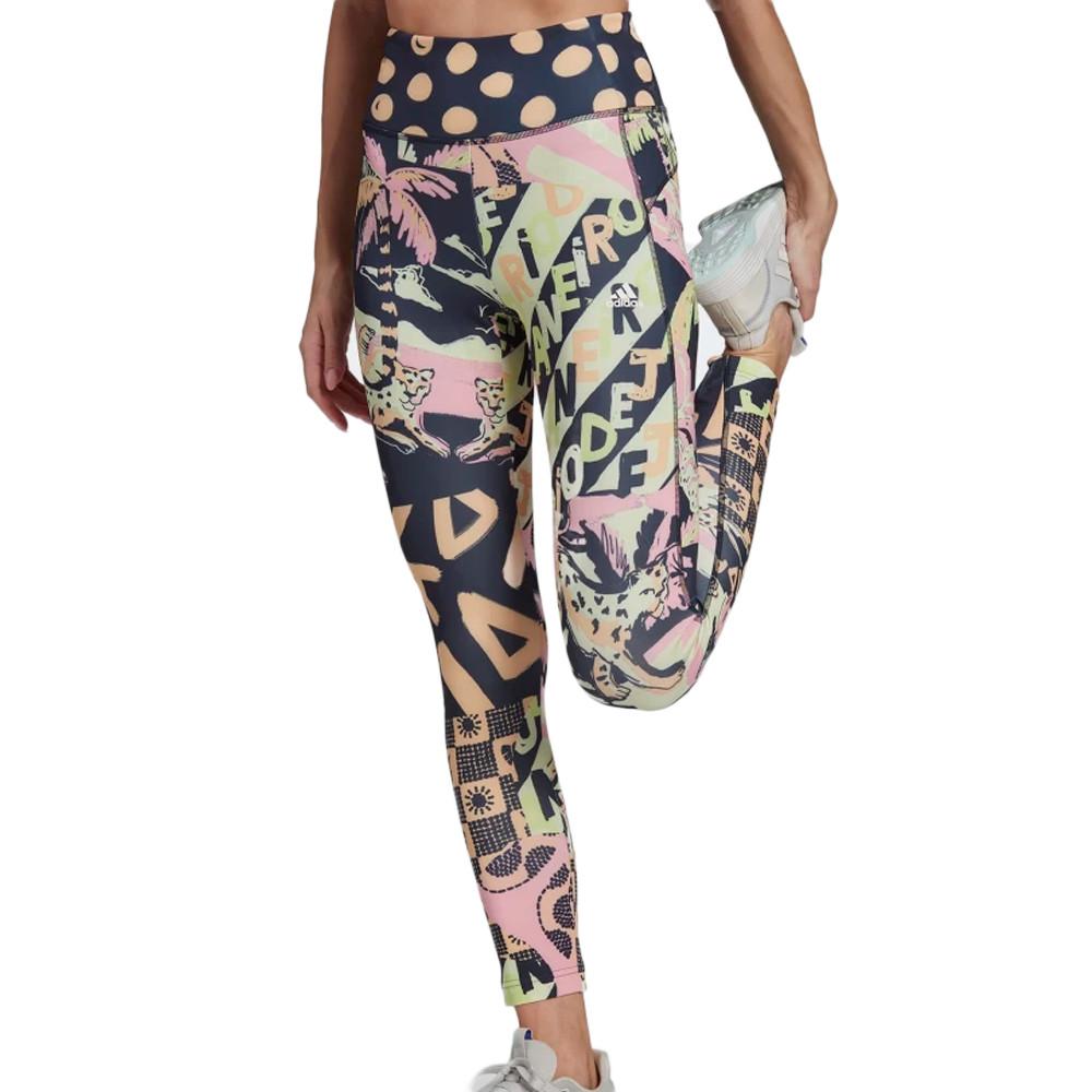 Adidas Legging Marine Imprimé Femme Adidas Farm Feel