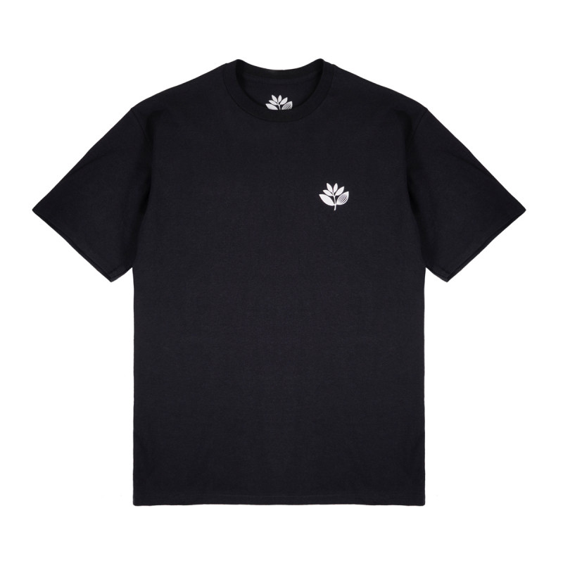 T-SHIRT CLASSIQUE À MOTIFS PLANTES - NOIR