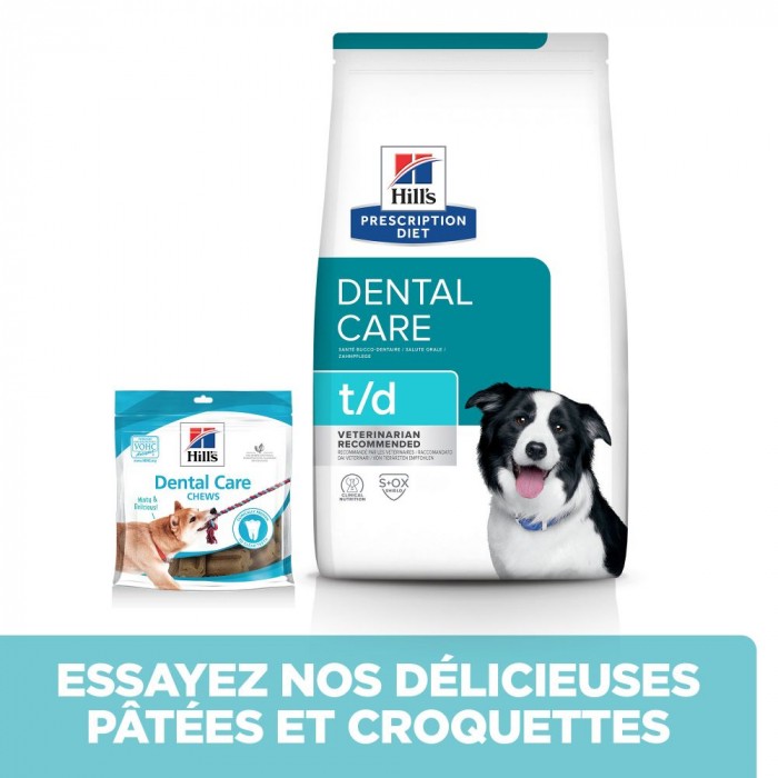 HILL'S Prescription Diet t/d Dental Care au Poulet - Croquettes pour chien