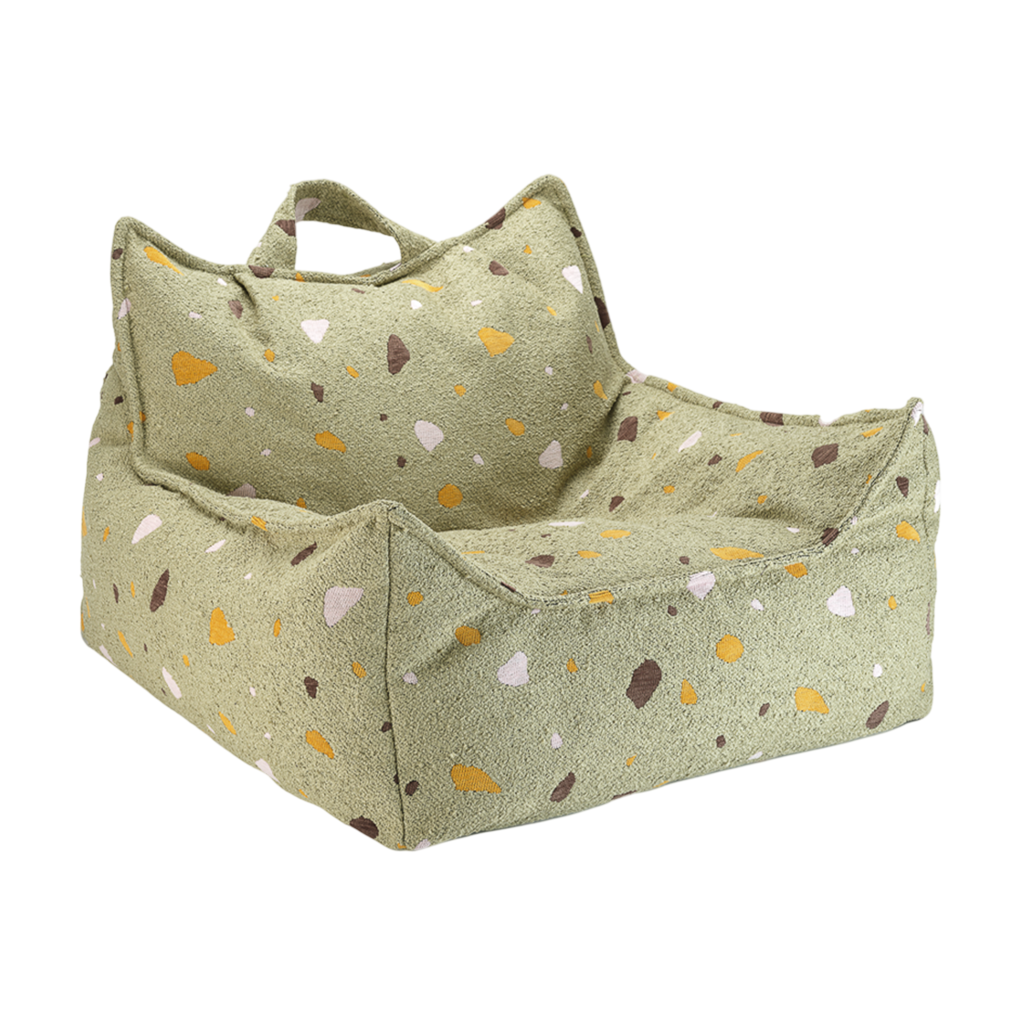 Wigiwama Sitzsack und Ottomann Set Terrazzo Moss