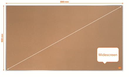 Nobo 1915415, Fast korktavle, Brun, Kork, 879 x 491 mm, Grå, 891 mm