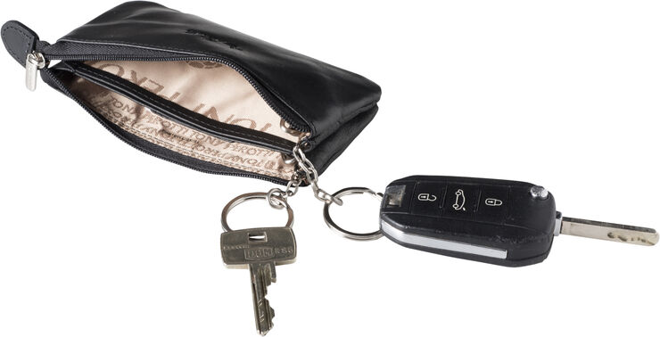 Tony Perotti Key pouch with zipper and two compartments RFID Black