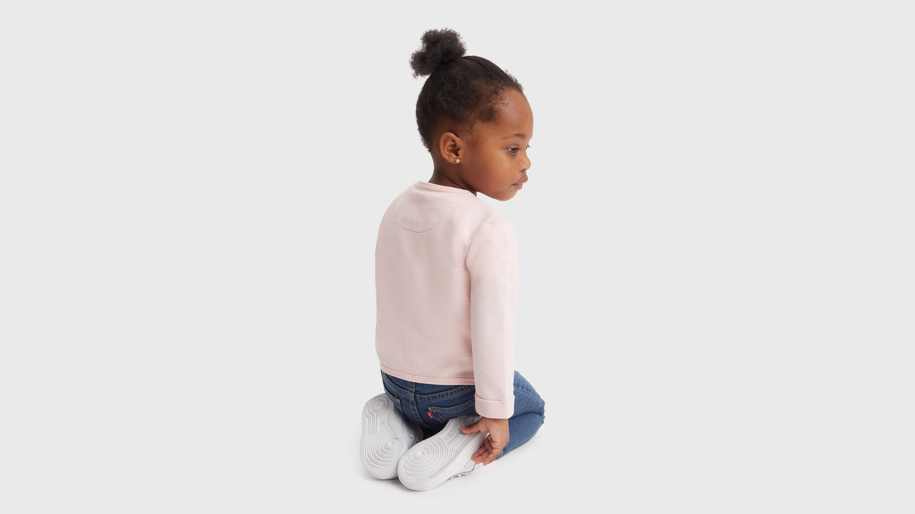 French Terry Cardigan - Chalk Pink - Rose