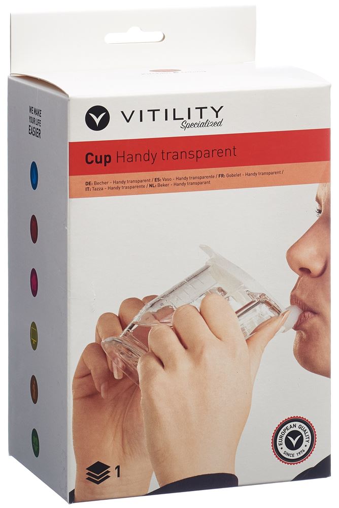 VITILITY Becher HandyCup Institution transparent 1 Stk