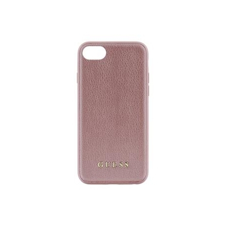 iPhone SE (2022/2020) / 8 / 7 / 6S Leder Hardcase Hülle Iridescent (GUHCP7IGLRG) - Roségold
