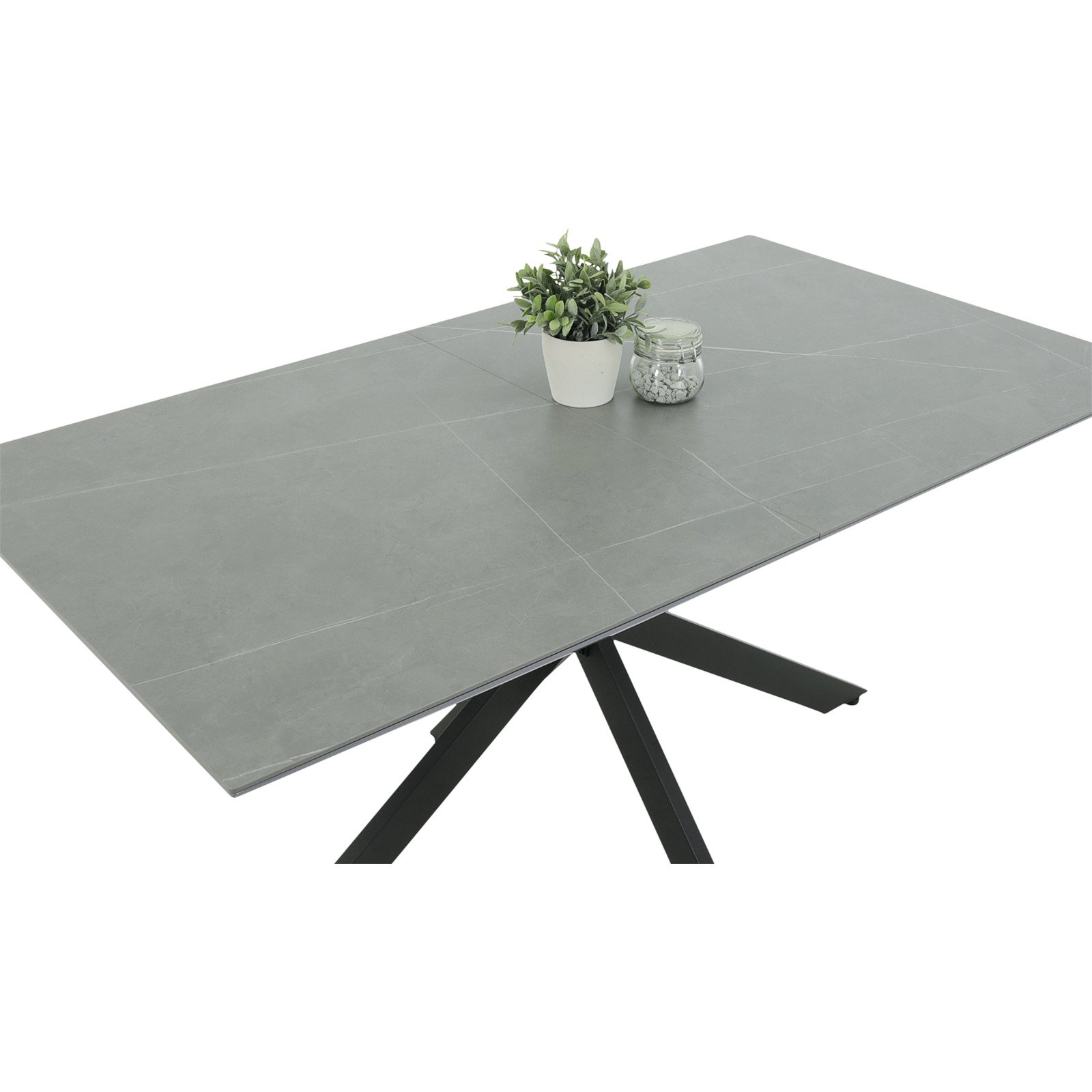Tisch Chiara Sintered Stone Marmor-Optik 160/200 x 76 x 90 cm