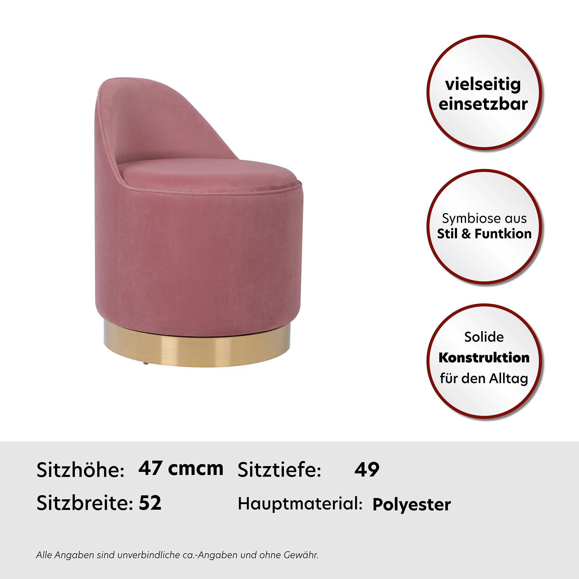 Kayoom Sessel »Drehhocker Viktor 125,Drehhocker in modernem Design,Stauraum im Innere« 1 Stk. tlg. drehbarer Sockel, mit Stauraum, komfortable Rückenstütze