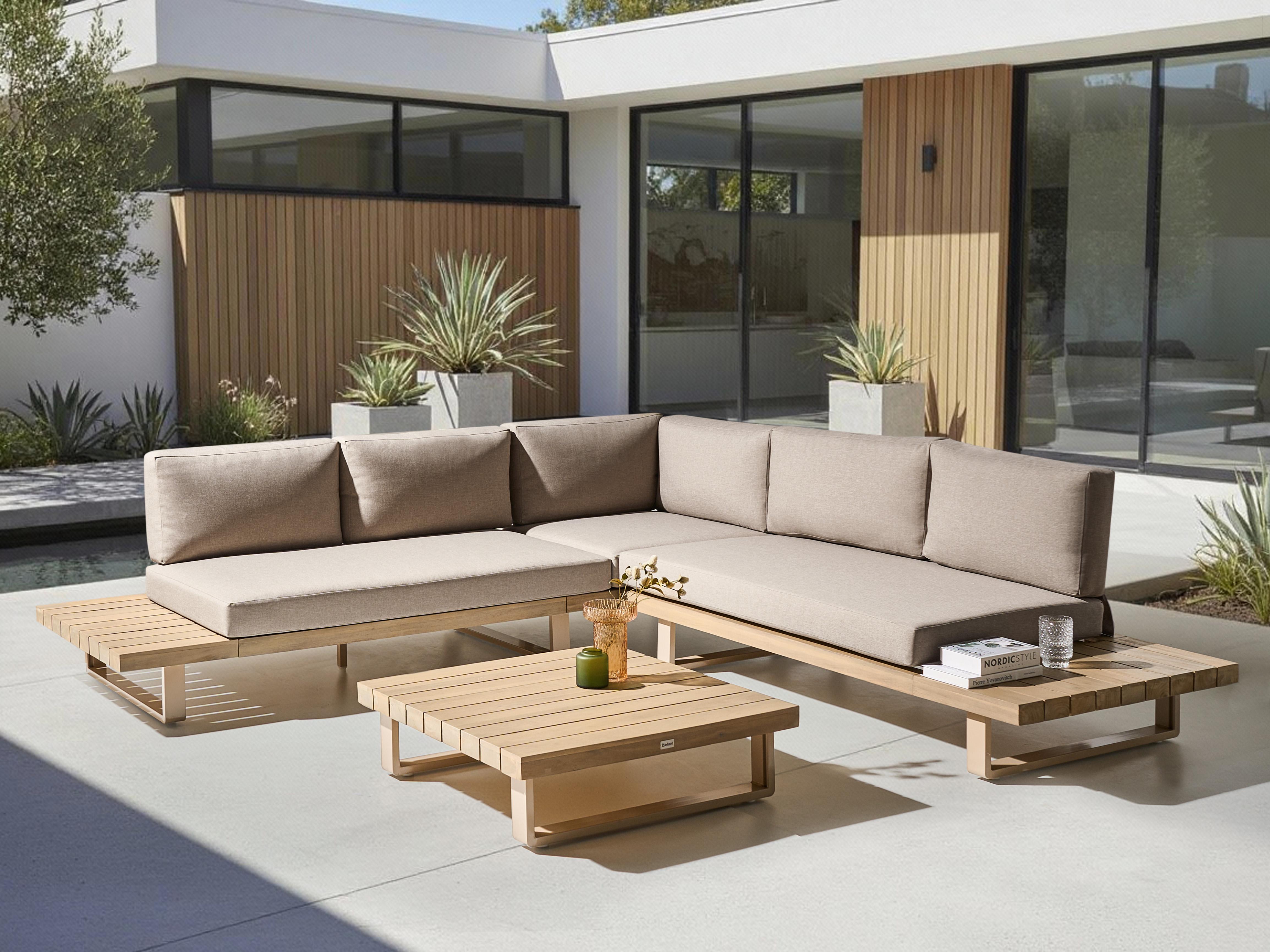 Set tuinkussenhoezen MYKONOS Taupe